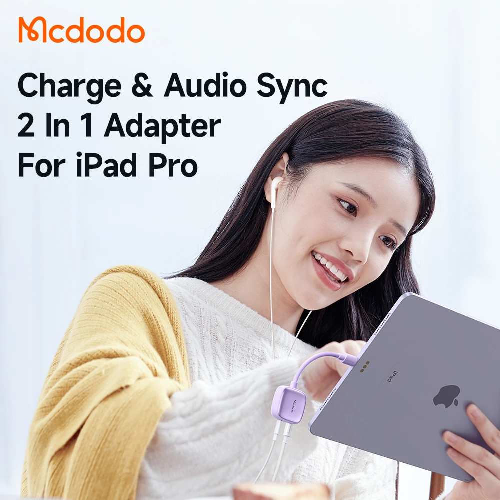 2 in 1 Lighting Headphone Adapter to 3.5mm + 2.4A Fast Charging DAC Music Calling Wired Control Headphone Aux to Lighting Cable