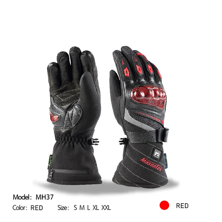 Heated Motorcycle Touch Screen Warm and Waterproof Carbon Fiber Motorcycle Winter Gloves for Men Women unisex