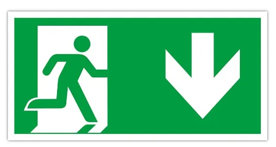 China cheap high quality  Aluminum Escape down sign