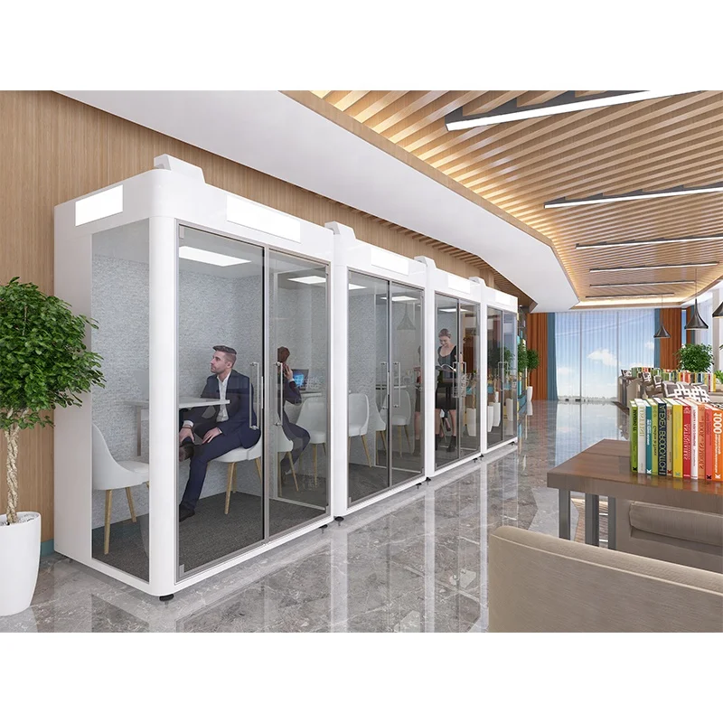 2024 Outdoor Soundproof Indoor Mobile Pod Work Space Meet Booth Customized Service Sound Proof Work Pod