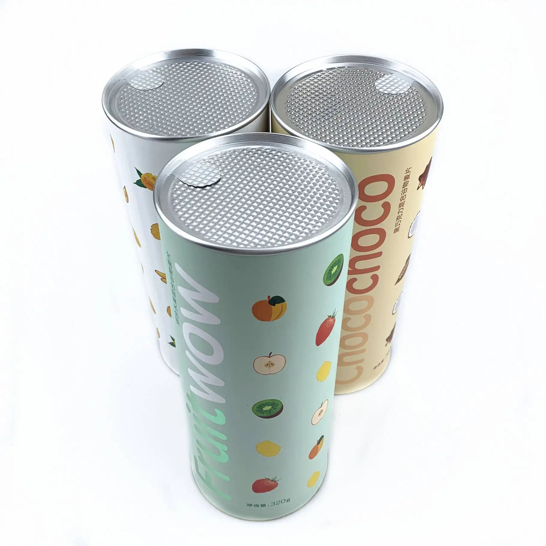 Biodegradable Good Airtight Food Grade Round Paper Packaging Cereal Box