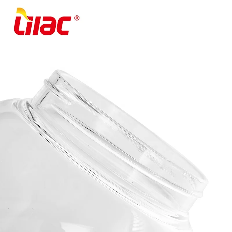 Lilac bsci sgs lfgb 1200ml glass container best home and kitchen accessories wooden lid large glass jars with lids for food