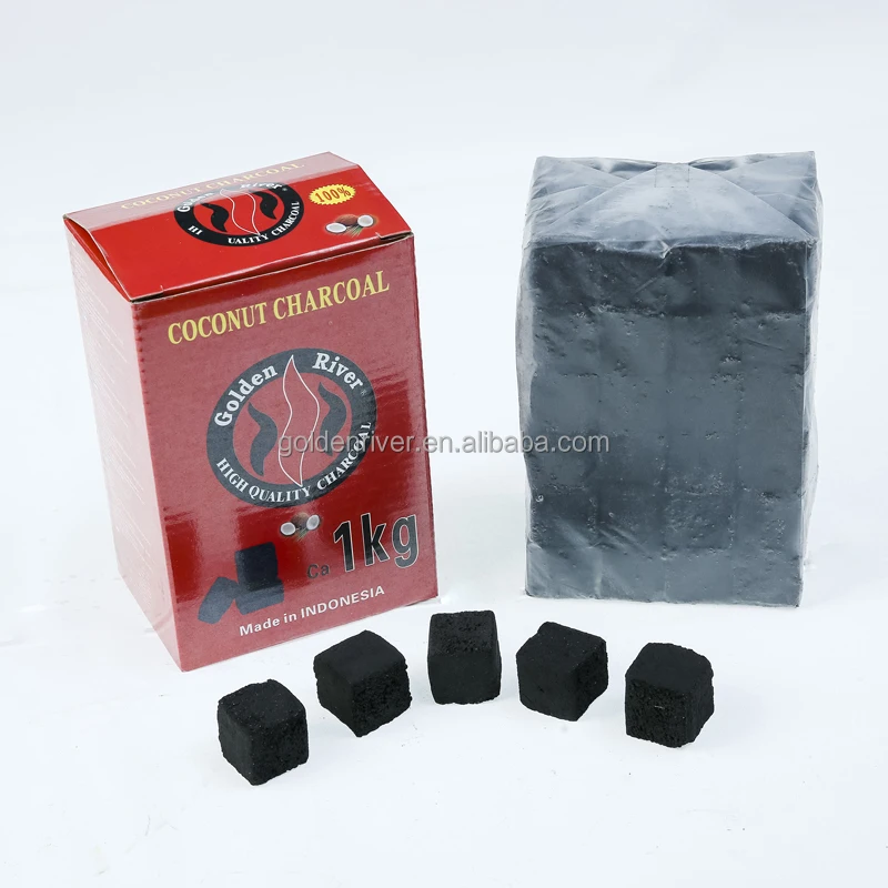 Manufacturers china wholesale 1kg Golden River coconut shell charcoal