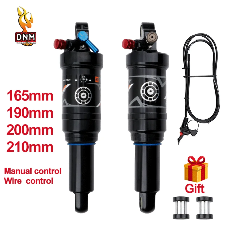 DNM AO38RC soft tail Mtb rear air shock absorber wire control lockable rebound 165 190/200mm bicycle rear shock absorber