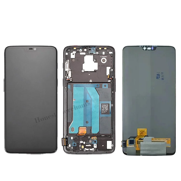 
6.28 inch Original For Oneplus 6 Optic AMOLED LCD Screen Display Touch Panel Digitizer Frame For One Plus 6 LCD Repair Parts 