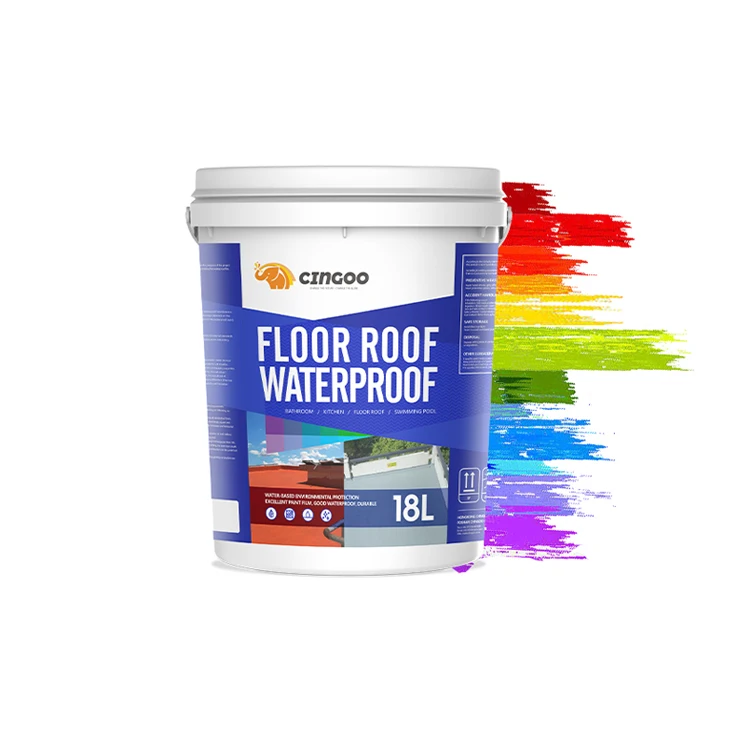 CINGOO High quality rubber roofing paint basement bathroom roof flexible waterproof paint