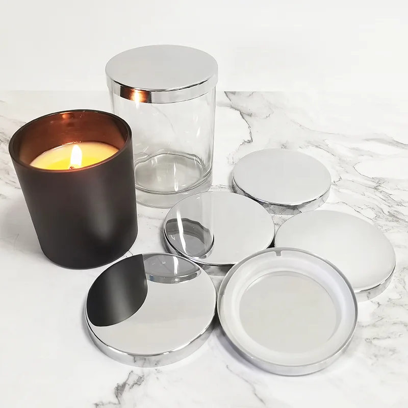 High Quality Candle Metal Lid Covers Electroplated Gold Silver Rose Gold Custom Candle Lid For Candle Glass Jar