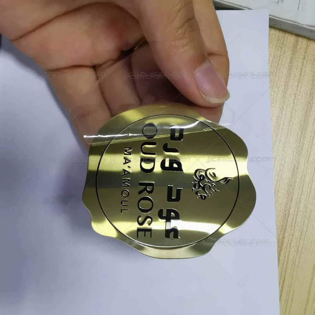 Metallic letters customized trademark brand logo electroforming label black 3d transfer nickel metal stickers