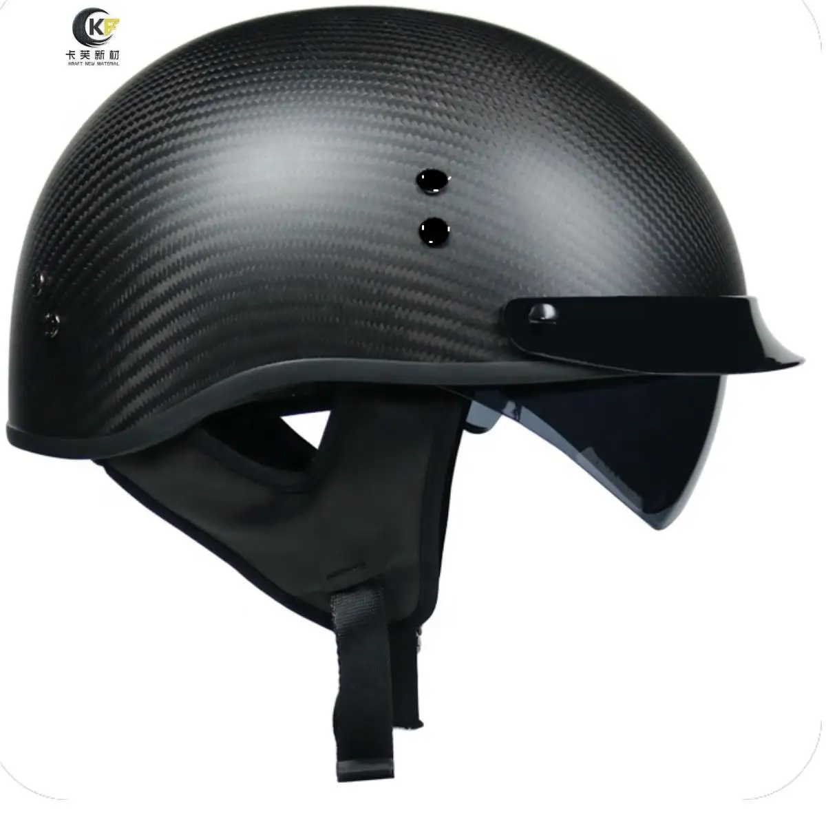 Carbon fiber retro motorcycle helmet, 1/2 helmet. Motorcycle, bicycle riding helmet.