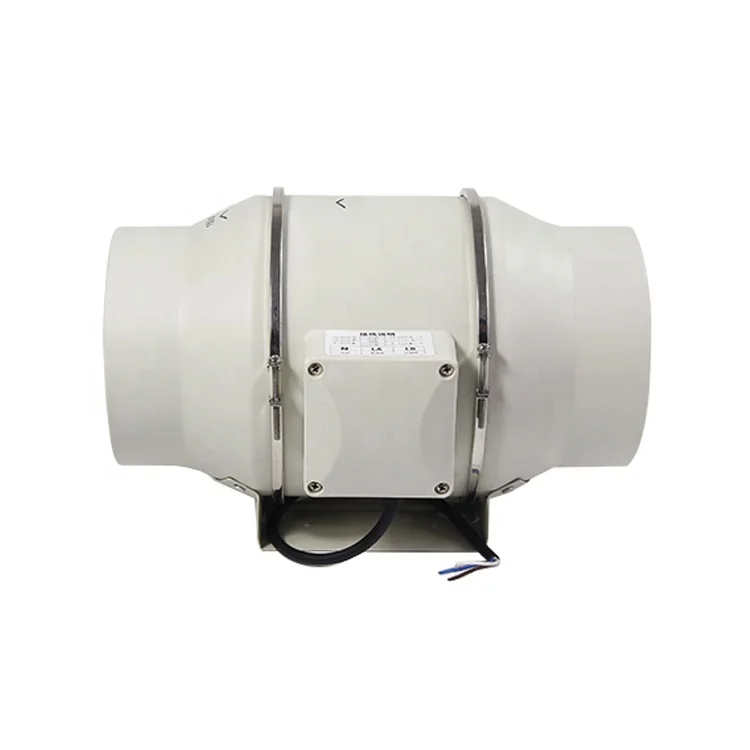 Factory supplier silent exhaust duct plastic booster oblique flow pipeline fan