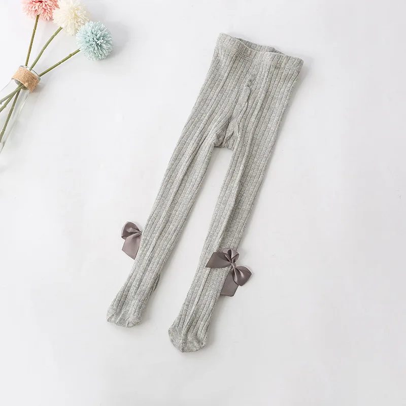 2022 Baby Toddler Infant Tights High Quality 100% Combed Cotton Kids Children Girls Ribbed Cable Knitted Tights Pantyhose