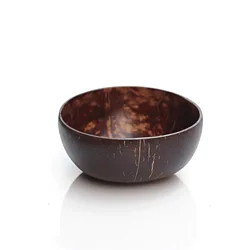 Natural Eco Friendly Coconut Shell Bowl Coconut Fruit Salad Noodle Bowl Handmade Wooden Bowl for Kid