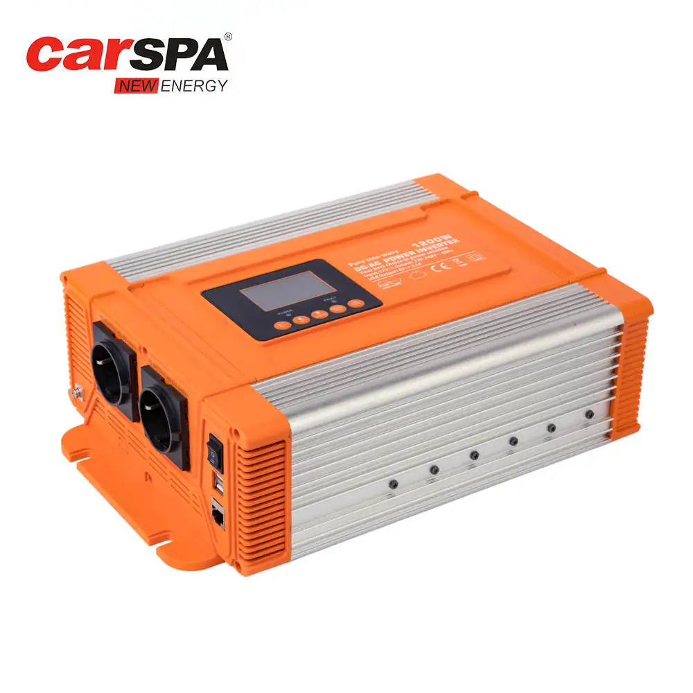 Лидер продаж автономный солнечный инвертор CARSPA 1200 Вт 2000 3000 источник питания постоянного тока переменного с проводной панелью дистанционного