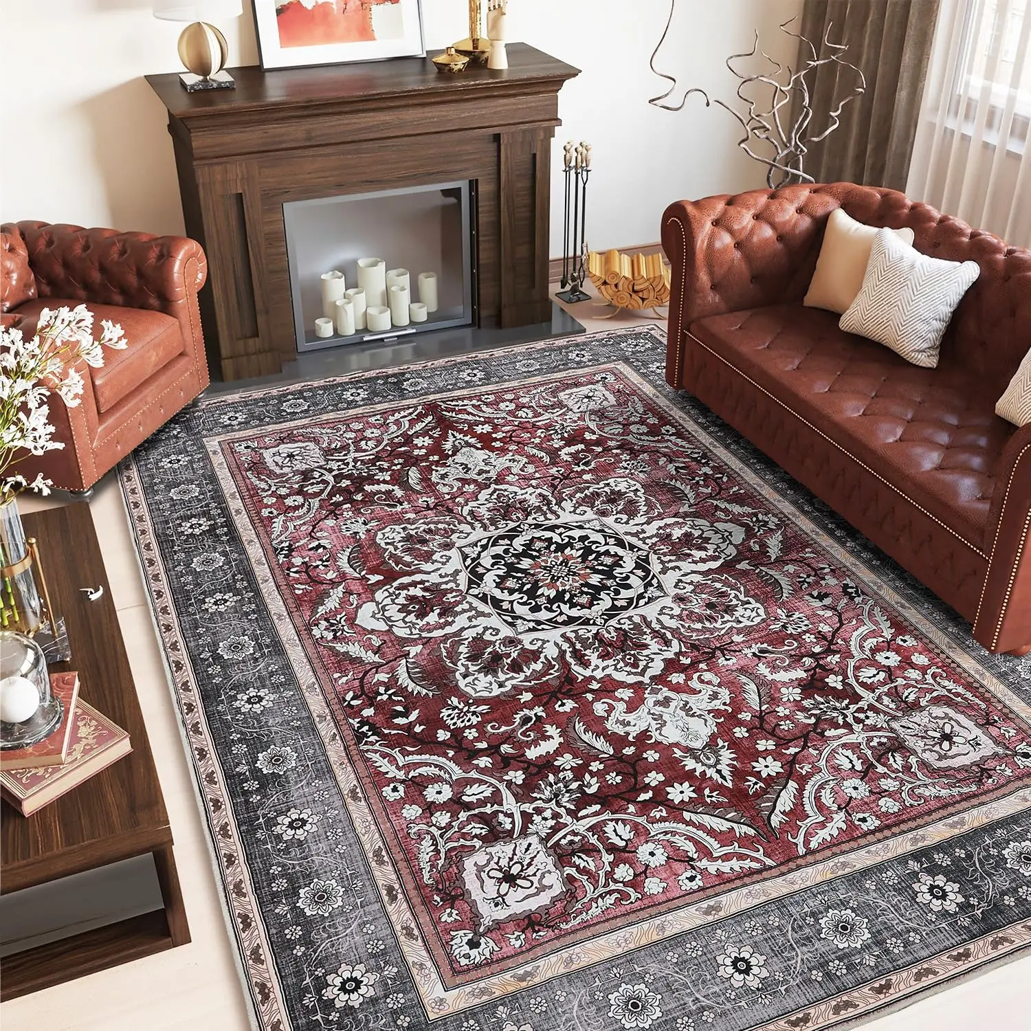 Vietnam factory Area Rugs Clearance Machine Washable Boho Non Slip Area Rugs for Bedroom Oriental Area Rugs