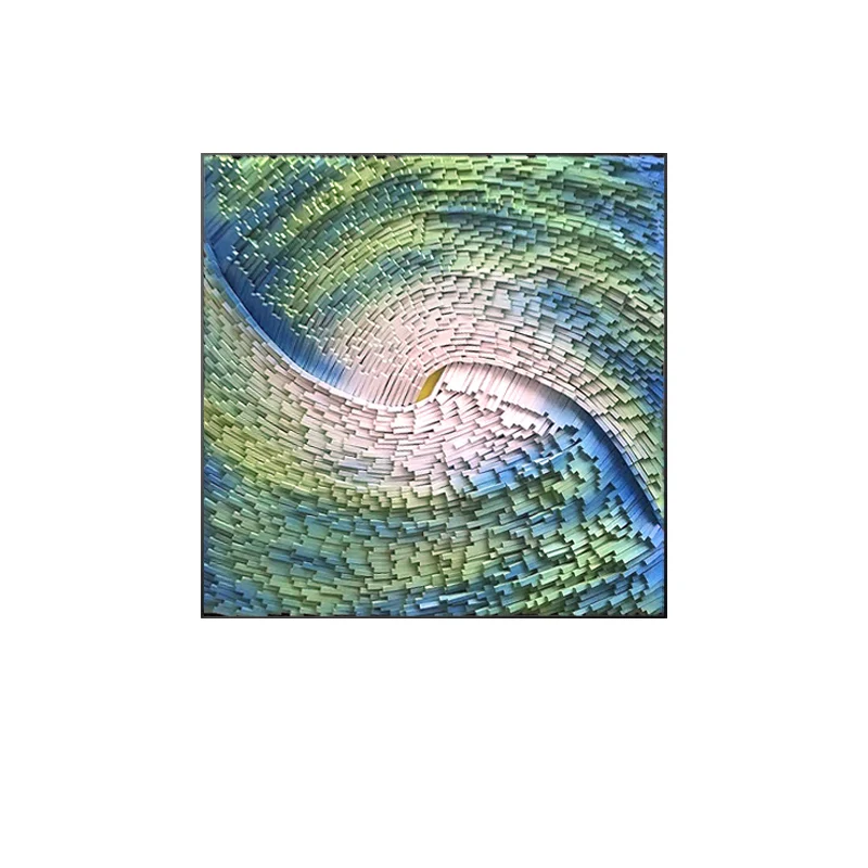 Real three-dimensional painting abstract gradual change modern simple hanging painting designer custom decorative painting