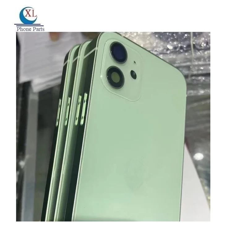Задняя крышка корпуса для iphone 12 Mini pro max задняя батарейного отсека дверь средняя рамка с задним стеклом