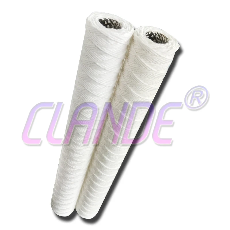 5/10/20/40 Inch 5 Micron String Wound Filter Cartridge For Water Refilling Station Machine