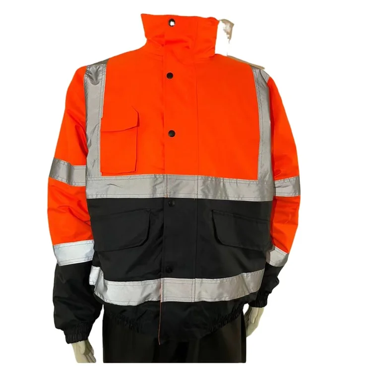 Мужская водонепроницаемая оксфордская куртка, двухцветная водонепроницаемая куртка-бомбер высокого качества, класс 3, зима Safeti