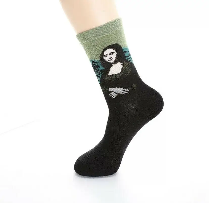 China manufacture Fine Famous Art Painting Unisex Soft Novelty funny Cotton Socks