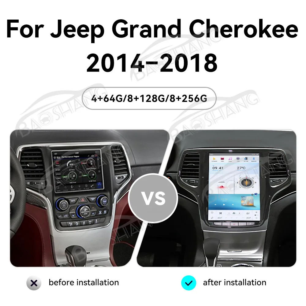 10 4 'Carplay для Jeep Grand Cherokee 2014-2018 автомобильное радио GPS навигация мультимедийный видеоплеер Tesla Style вертикальный экран