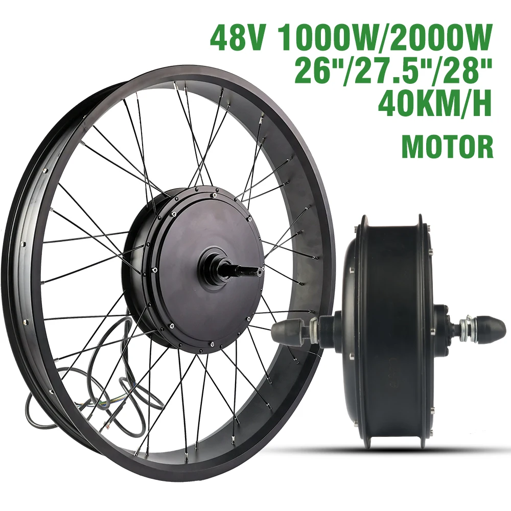  48v Fat tire bicicleta bicycle parts ebike hub motor rear wheel e bike electric conversion kit 1000w with
