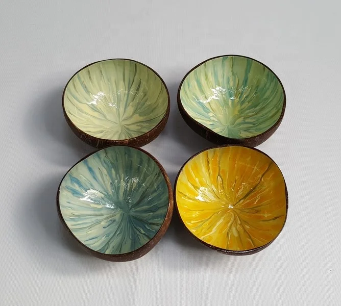 High quality Bowls natural lacquered decorative wholesale cheap coconut shell bowl made in Vietnam
