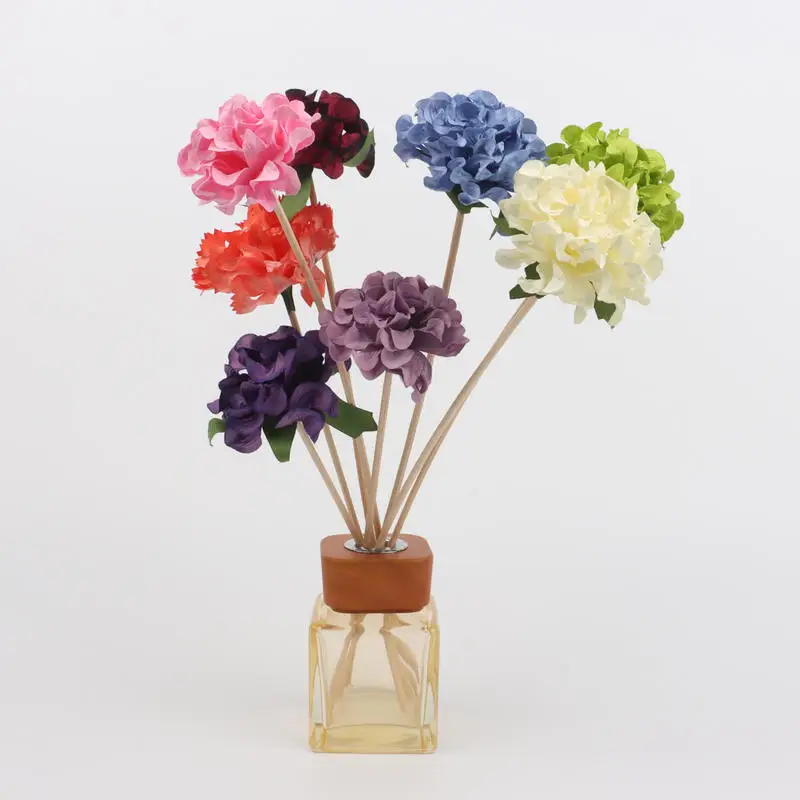 wholesale premium 20mm flower reed diffuser natural essential oil stick rattan rod scented sticks with cherry blossom flower