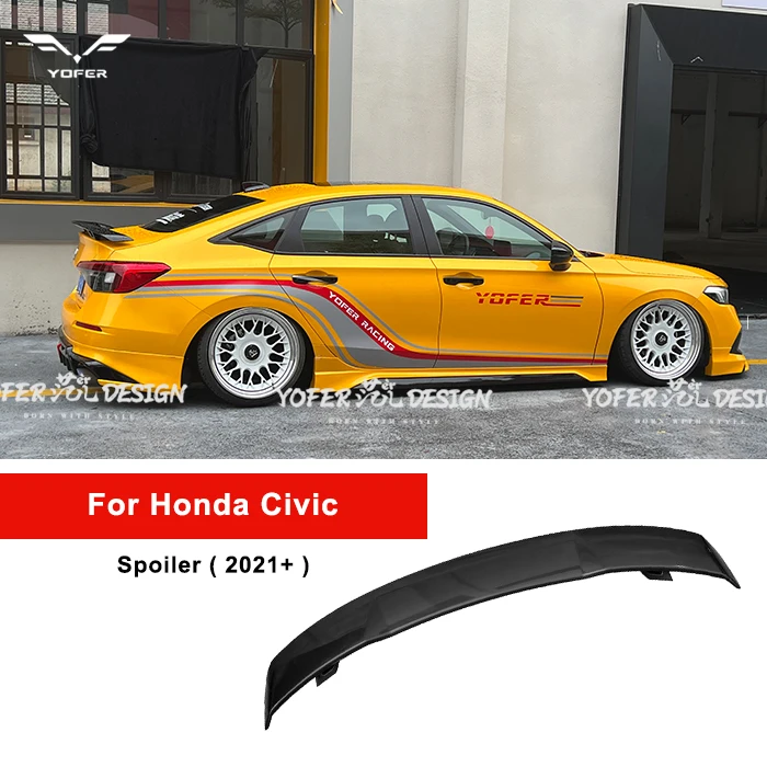 Factory wholesale Auto Accessories Parts primer V2 style Universal rear diffuser spoiler trunk wing For honda civic