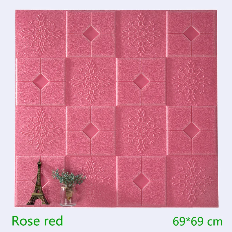 
Pure color easily install self adhesive 3d square design wall panel for interior wall decoration 