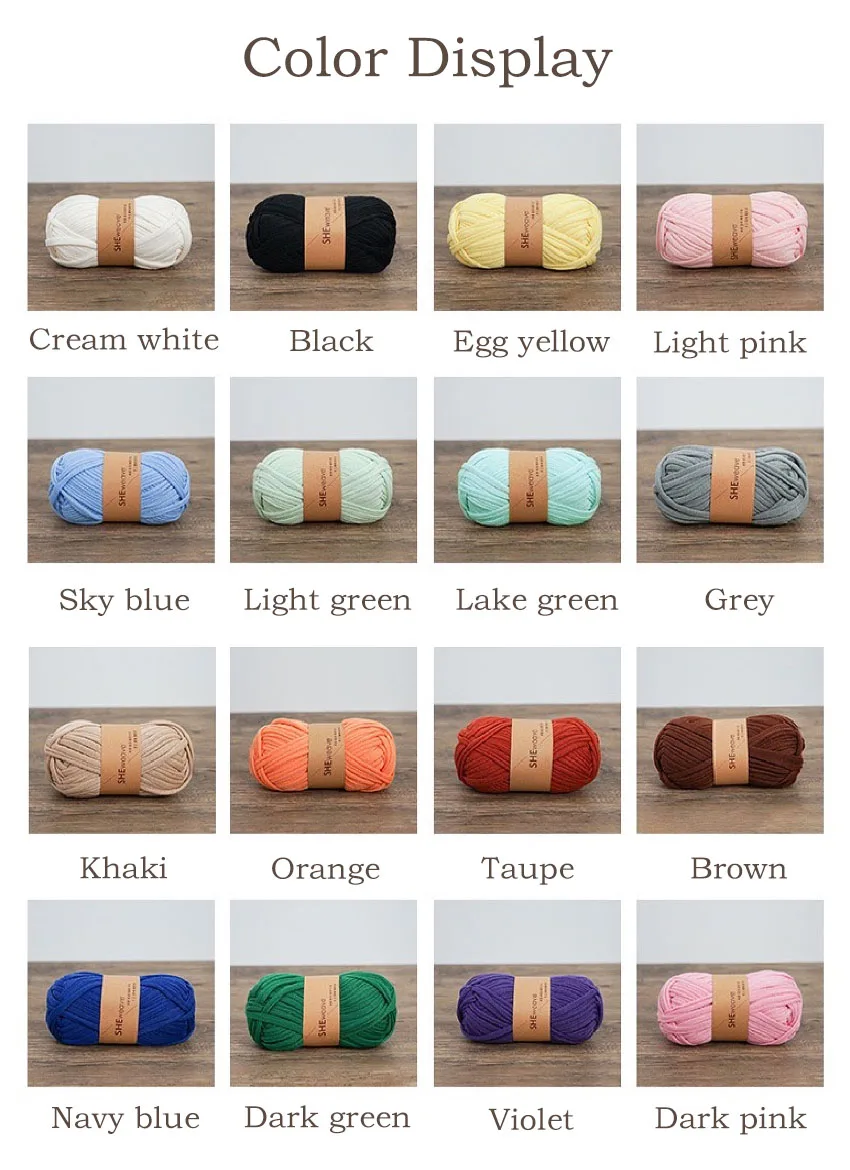 Hand-woven bag cushion tapestry diy crochet recycled t shirt yarn for handmade bag