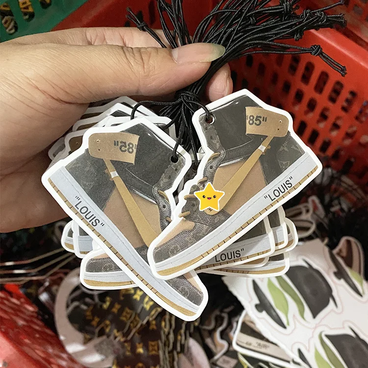 В Горошек Оптовая Продажа AJ кроссовки мини украшения Автомобильное зеркало заднего вида разных автомобильный парфюмированный освежитель воздуха