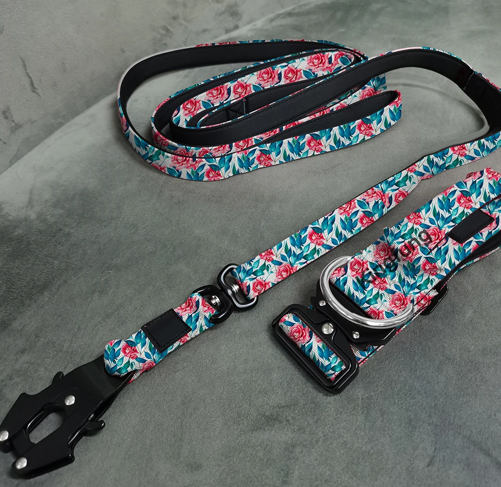 taktisch Hundehalsband Verstellbar mit Kontrollgriff coleiras para caes grandes Nylon Tactical Hundehalsband dog Collar