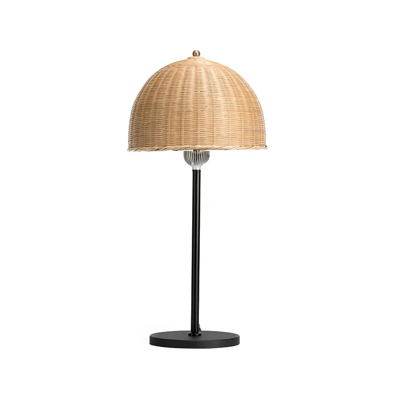 JLT-R03 home bedroom bedside handcrafted rattan table lamp 2021