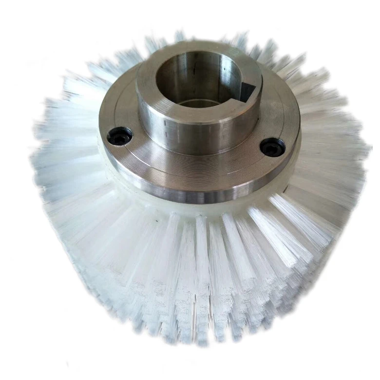 
round nylon hard road sweeper cylinder brush roller for conveyor belt 