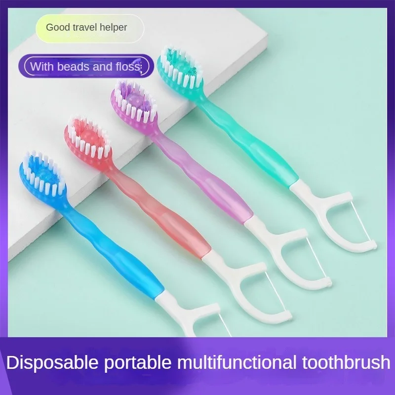 Private Label Natural Disposable Toothbrushes with Toothpaste Including Dental Flossers
