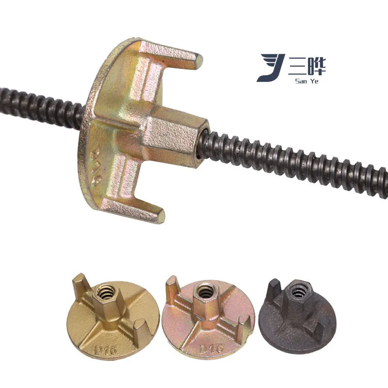 SANYE Hardware Steel Formwork Cast Iron Thread Bar D15/17 Tie Nut Tie Rod