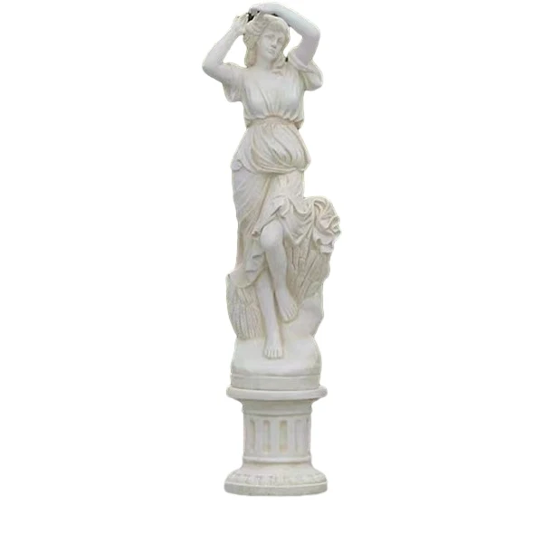 Antique  Lady Inside Garden Decor Marble Polished Simple Marble Lady Erotic Statue Sculpture Figure Statue