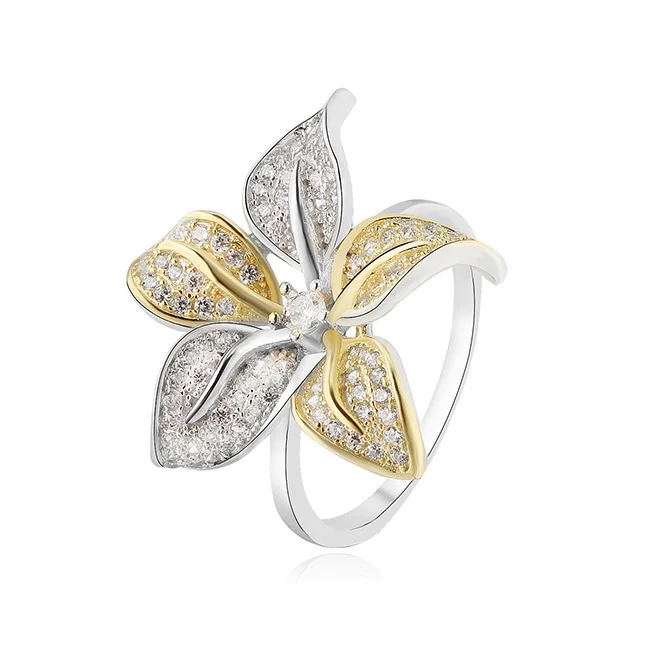 sterling silver big stone ring micro pave jewel