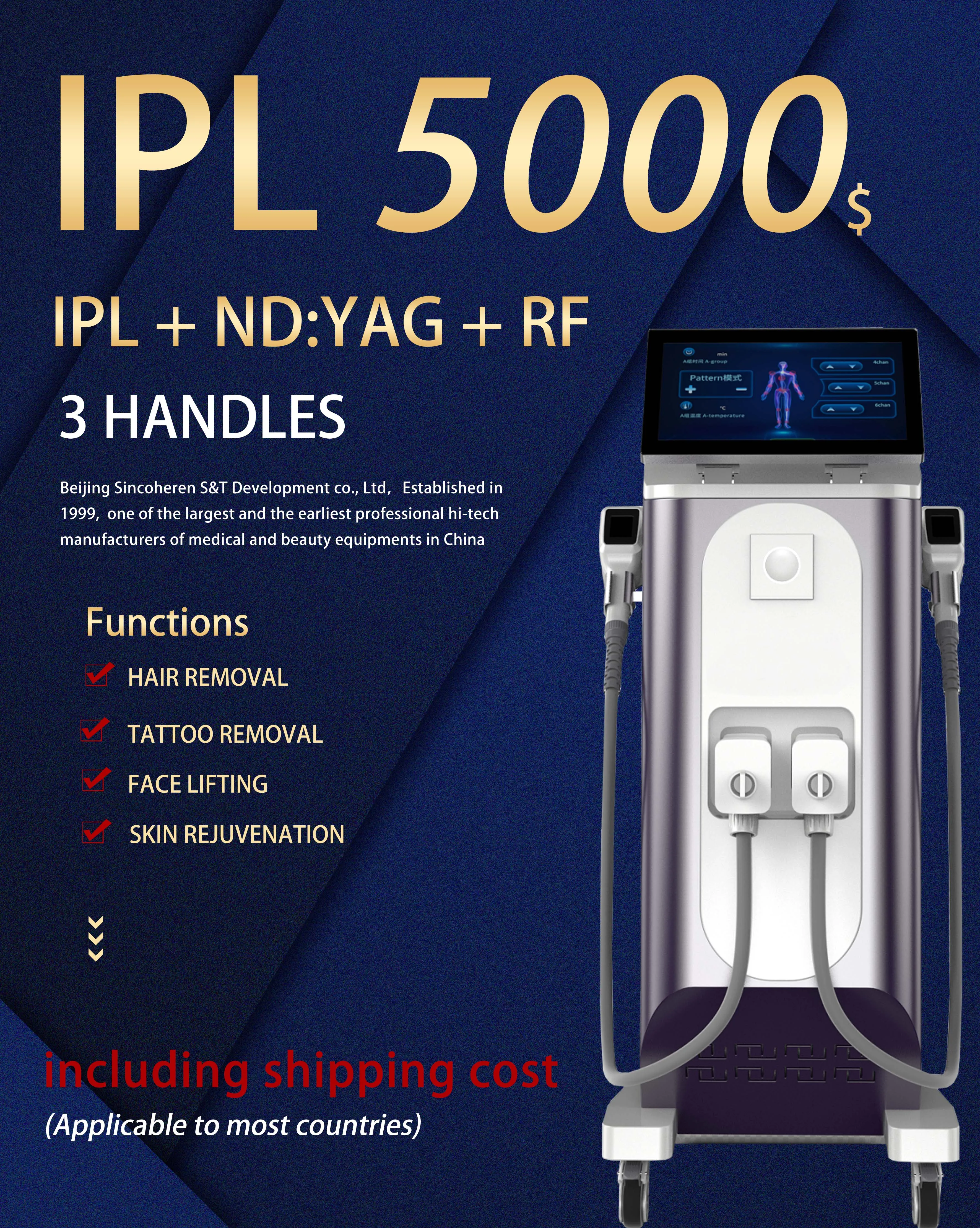 Laser hair reduction machine 755 808 1064 diode laser hair removal sinco candela alexandrite epilator