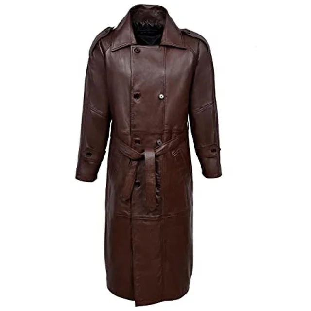 Custom made 2022 Women winter business long leather coat fashion slim coat ladies leather coats