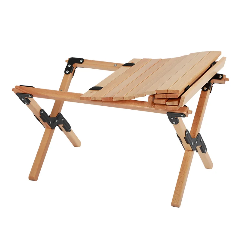 Top Selling Outdoor Lightweight Foldable Rolling Table Wooden Camping Garden Tables for Leisure