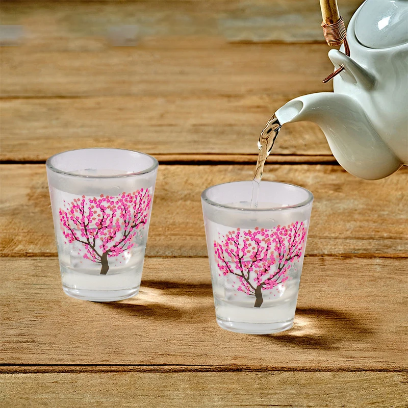 Wholesale Custom Logo 2oz Wine Whiskey Cup Blank Sublimation Espresso Glasses  cold color changing Shot Glass