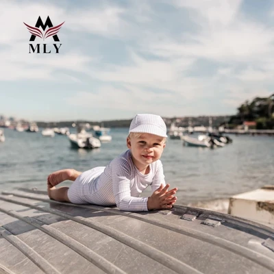 MLY Europe Little Boys And Girls Swimwear Korean Style Little Kids Beach Swimsuits With Sun Protection