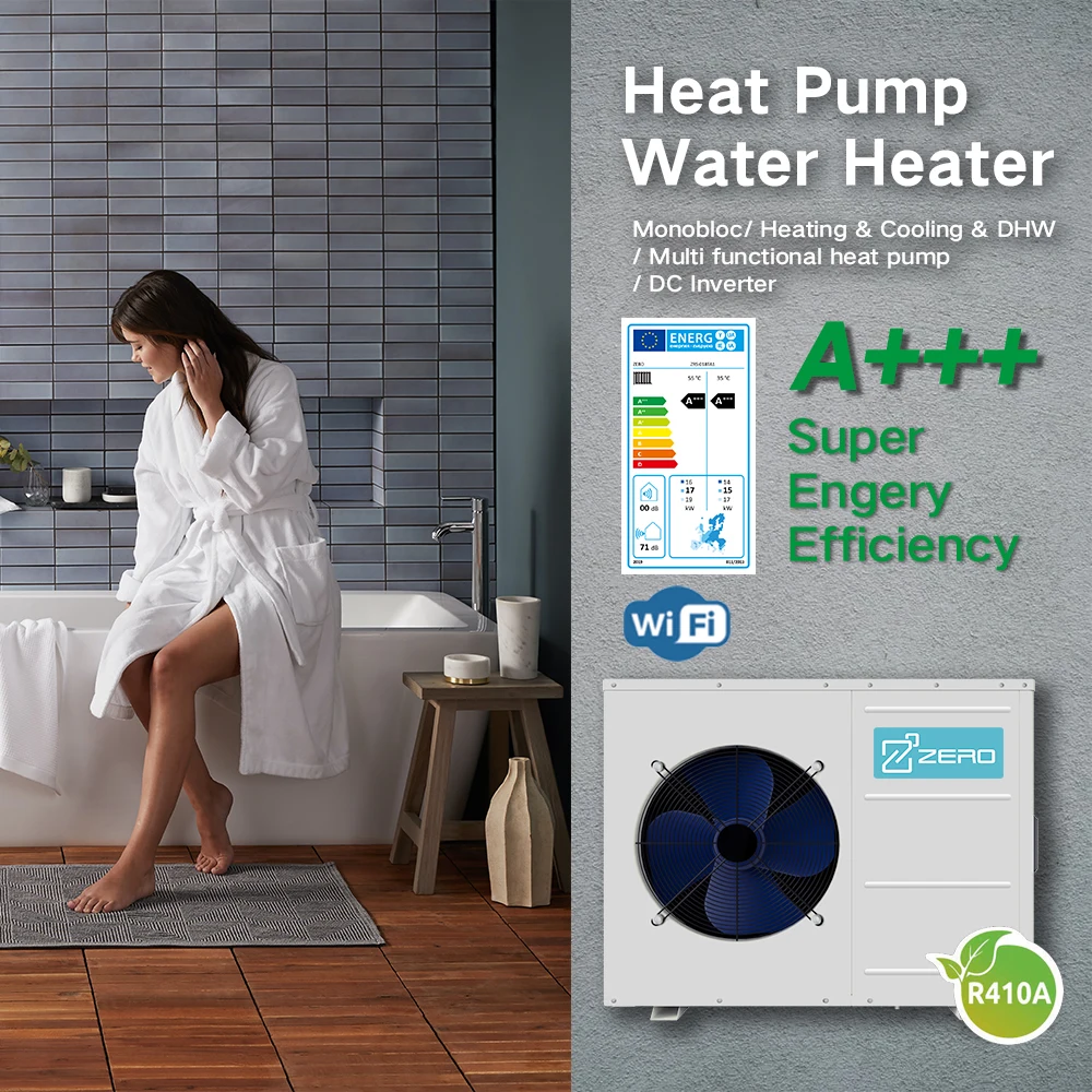 R410A Residential Hydronic Air To Water Hot Water System Air Source Heat Pump Hydronic Home Hybrid Heat Pump Water Heaters