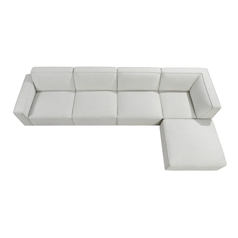 Modern Leisure Home Furniture Fabric Sectional Seating Genuine L Shape Leather Corner Couch Mags Modular Sofa For Living Room