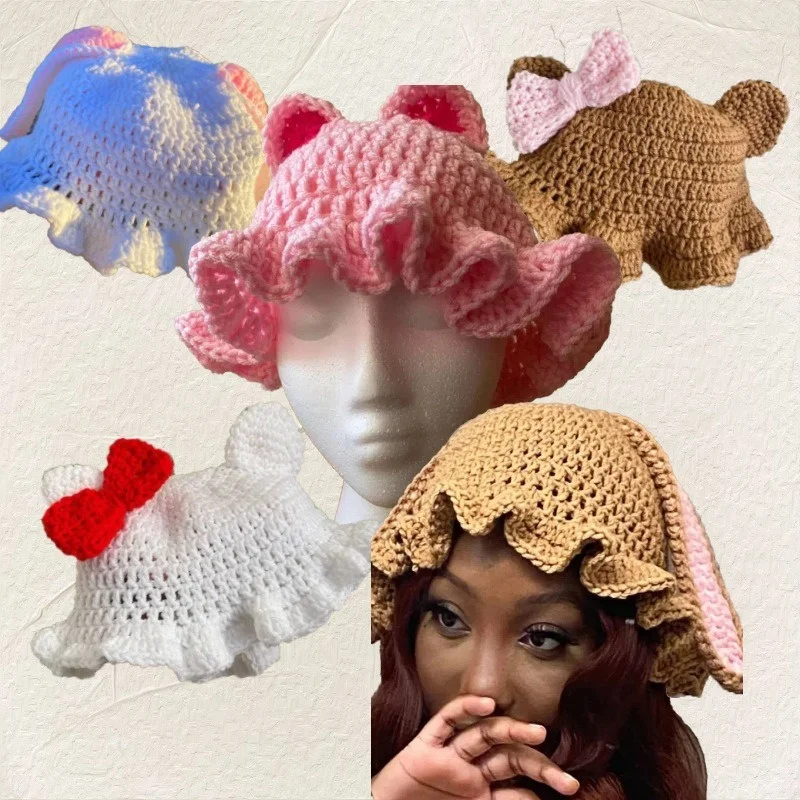Halloween Headwear Oversized Rabbit Hat Photo Props Year Halloween Bucket Hat for Adults Kids Cute Rabbit Ears