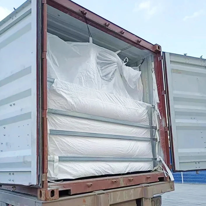 Polyethylene liner bag in 20ft container plastic dry bulk shipping container liners for coffee bean nut feed
