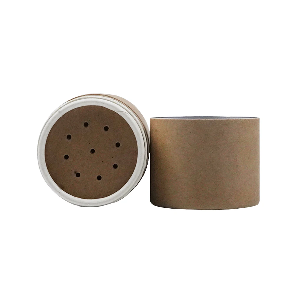 Custom made Round Paper Tube with Sifter Biodegradable Cardboard Paper Cosmetic Container Shaker