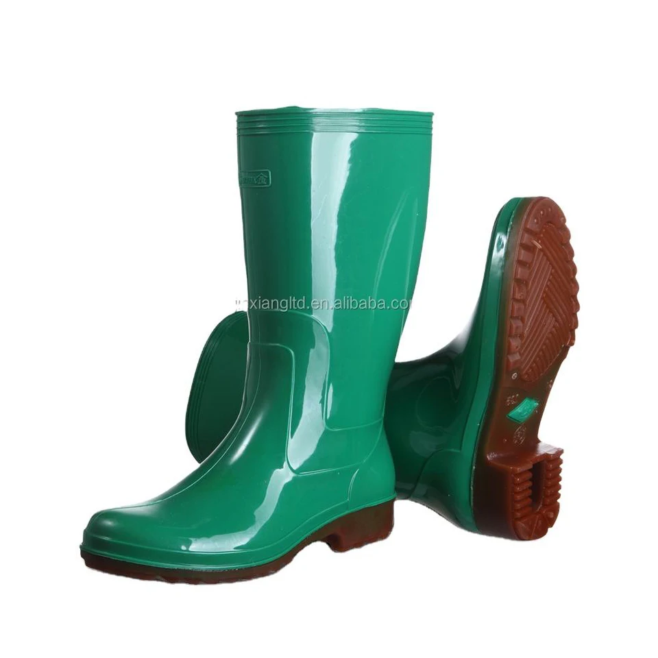 Good Price best quality hot sale casual shoes rain boots  black brown sole pvc rain boots for work