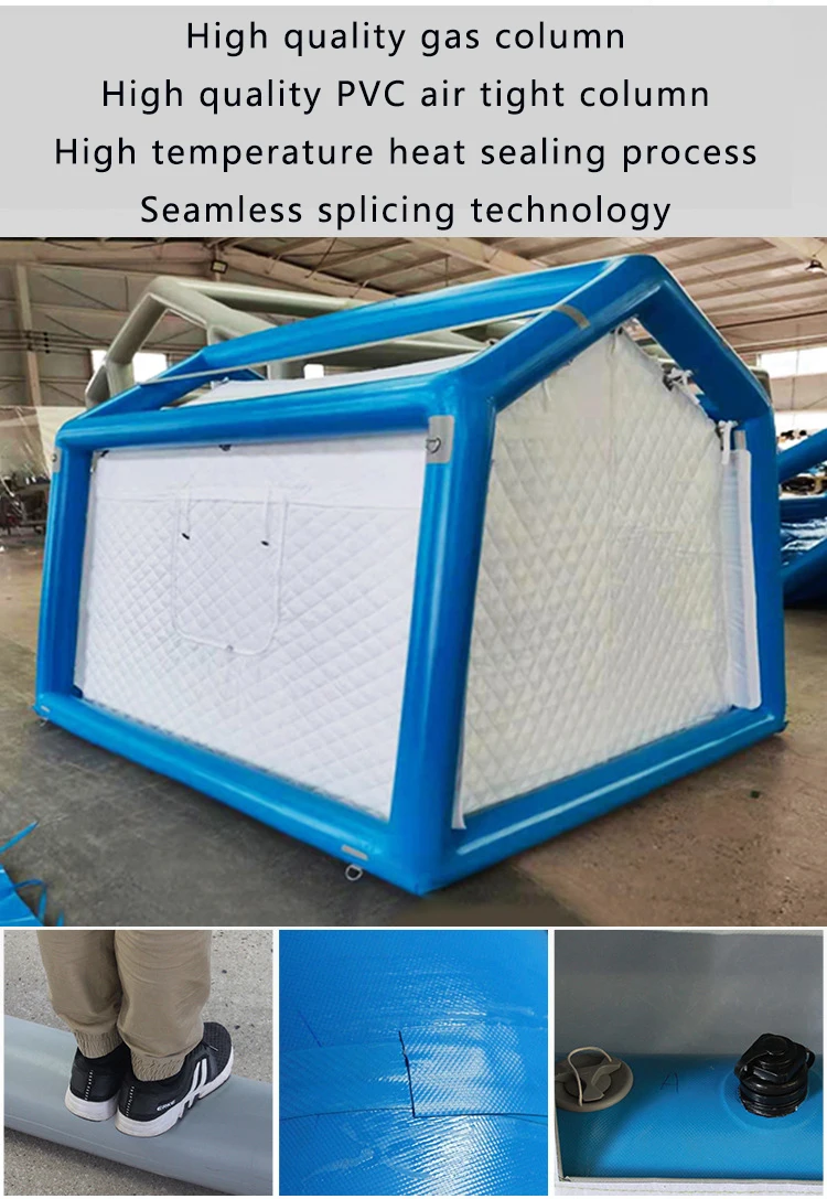 Camping Hiking Mountaineering Inflatable Speed Opening Windproof Shade Room Disaster Relief Tent